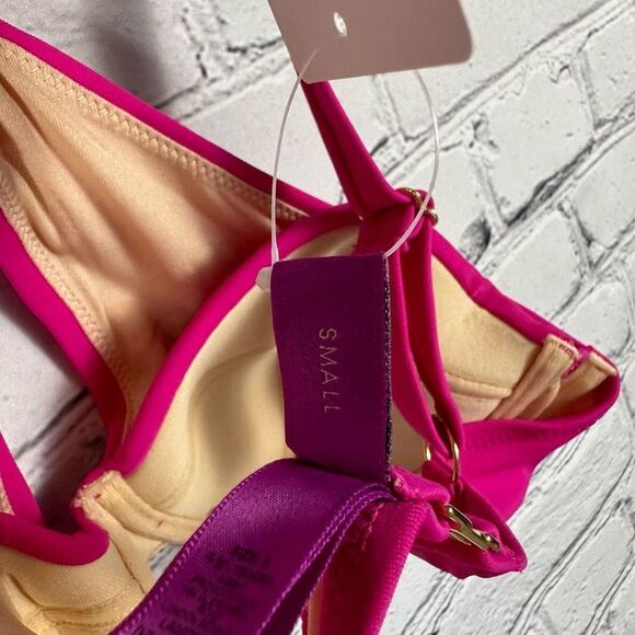 L’Agent by Agent Provocateur Women’s Adrina Swim Bikini Top Underwire Pink S NWT - Picture 8 of 12